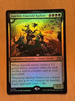 Magic the Gathering MTG Aatchik Emerald Radian Foil Aetherdrift NM - Image 1