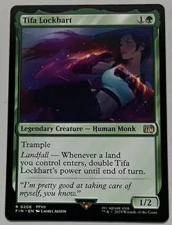 MTG Final Fantasy Tifa Lockhart Legendary Creature RARE REGULAR #0206 - Image 1