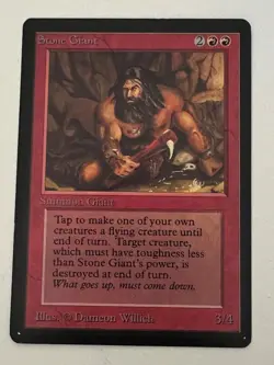 Magic the Gathering MTG Beta Stone Giant NM (Beta Bob) - Image 1