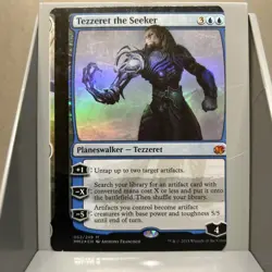 MTG Miscut Foil Tezzeret The Seeker MM2 LP Magic The Gathering - Image 1