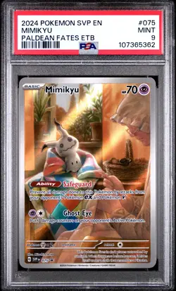 2024 POKEMON SVP EN-SV BLACK STAR PROMO #075 MIMIKYU PSA 9 - Image 1