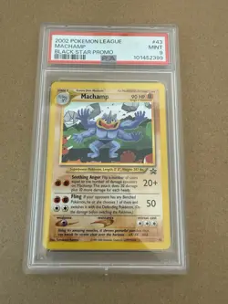 2002 Pokemon Machamp Black Star Promo #43 PSA 9 - Image 1