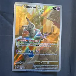 Pokemon TCG Paldean Fates Mimikyu Black Star Promo Full Art Holo Ships Asap - Image 1