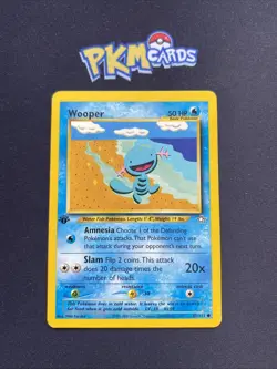 Pokemon TCG Wooper Neo Genesis 82/111 Regular 1st Edition LP. - Image 1