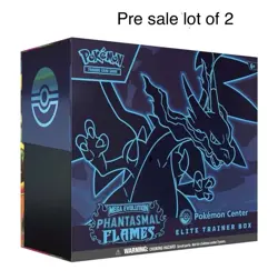 Lot Of 2 Phantasmal Flames Pokemon Center ETB PRESALE lot of 2 - Image 1