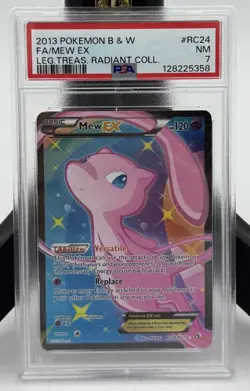 Pokemon Mew EX Full Art RC24/RC25 Legendary Treasures Radiant Collection PSA 7 - Image 1