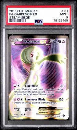 2016 POKEMON XY STEAM SIEGE #111 FULL ART/GARDEVOIR EX PSA 9 - Image 1