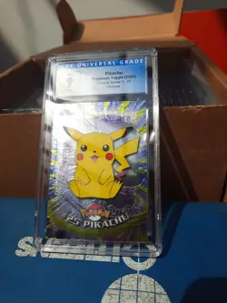 Pikachu Topps Chrome cgc 9 MINT ERROR MISALIGNED TEXTURE Series 1 Pokemon 2000 - Image 3
