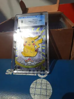 Pikachu Topps Chrome cgc 9 MINT ERROR MISALIGNED TEXTURE Series 1 Pokemon 2000 - Image 4
