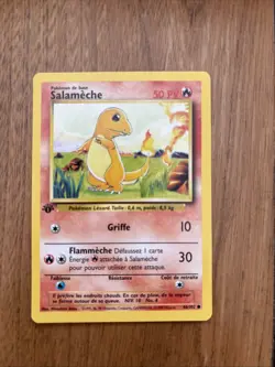 1st Edition Salameche French 46/102 Pokemon de base Charmander Never Played - Image 1