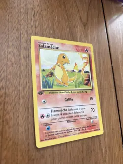 1st Edition Salameche French 46/102 Pokemon de base Charmander Never Played - Image 3