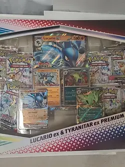 Pokemon Prismatic Evolutions Lucario EX & Tyranitar EX Premium Collection - New - Image 3
