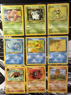 Vintage Pokemon Common Base Lot (9 Cards/All 1999: 102 Ed.) - Image 1