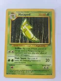 Pokemon TCG Metapod Base Set 54/102 Regular Unlimited Common - Image 2