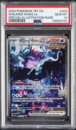 2024 POKEMON TEF EN-TEMPORAL FORCES #205 WALKING WAKE EX PSA 10 - Image 1