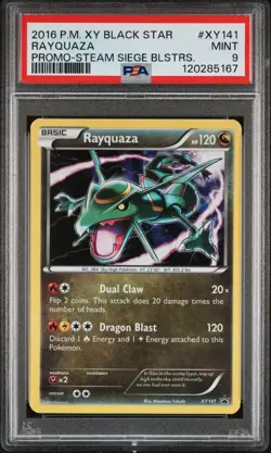 2016 POKEMON XY BLACK STAR PROMO STEAM SIEGE BLISTERS #XY141 RAYQUAZA PSA 9 - Image 1
