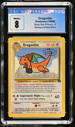 Pokemon Dragonite Black Star Promo #5 - CGC 8 NM/Mint Mewtwo Strikes Back 1999 - Image 1