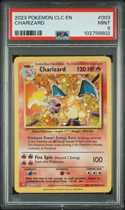 2023 POKEMON CLC CLASSIC CHARIZARD & HO-OH EX DECK #003 CHARIZARD PSA 9 - Image 1