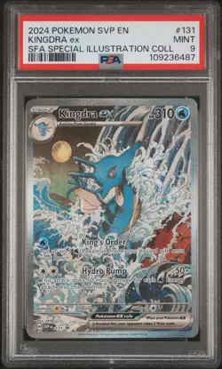 2024 POKEMON SVP EN-SV BLACK STAR PROMO #131 KINGDRA EX PSA 9 - Image 1