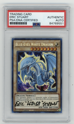 PSA Signed Eric Stuart Yu-Gi-Oh Blue-Eyes White Dragon Pharaohs Gods MP22-EN266 - Image 1