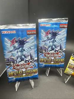 Yu-Gi-Oh! Battles of Legend: Monster Mayhem - 4x SEALED Booster Pack 1st Edition - Image 2