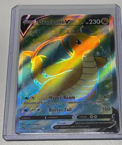 Pokemon Go "Dragonite V" 76/78 / Ultra Rare / Near Mint Full Art Card - Image 1