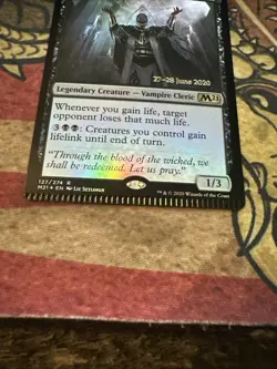 Mtg Magic Pre-Release M21 Vito Thorn Of Dusk Rose Crimp Misprint Error Card - Image 3