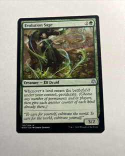 Evolution Sage - War of the Spark MTG Plus Bonus Card!!! - Image 1