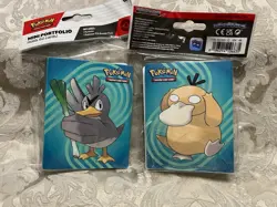 Pokemon JTG Psyduck Mini Card Album Set 2 Holds 60 TCG Ea. No Booster Pack Set - Image 1