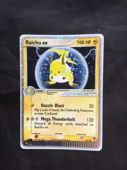 Pokemon Cards: EX Sandstorm Rare Holo: Raichu EX 98/100 - Image 1