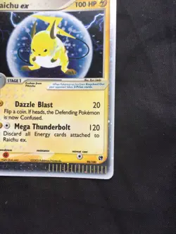 Pokemon Cards: EX Sandstorm Rare Holo: Raichu EX 98/100 - Image 5
