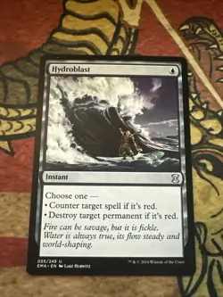 Mtg Magic Hydronlast Eternal Masters Albino Missing Color Error Card - Image 1