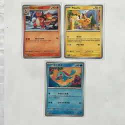 Pokemon Card lot of 3 Charmeleon Pikachu Squirtle English & Japanease - Image 1