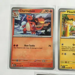 Pokemon Card lot of 3 Charmeleon Pikachu Squirtle English & Japanease - Image 2