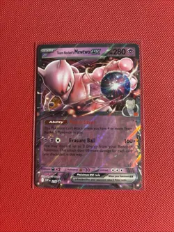 Team Rocket’s Mewtwo EX SVP 216 Black Star Promo Pokemon Card Destined Rivals - Image 1