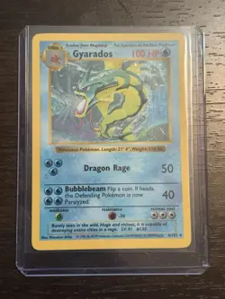 Pokemon Gyarados Holo Rare Card 006/102 Shadowless Base Set - Image 1