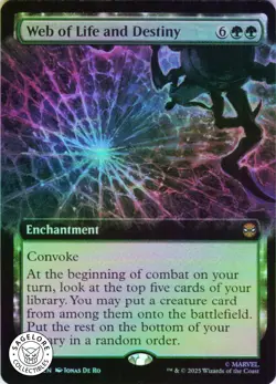 MTG Web of Life and Destiny (Extended Art) (268) | NM | Spider-Man {SPM} - Image 1