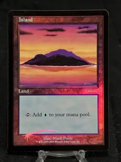 Magic the Gathering Arena Promo Island FOIL ~LP~ 2001 MTG - Image 1