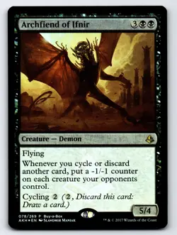 Archfiend of Ifnir R Amonkhet # 78 NM Foil - Image 1