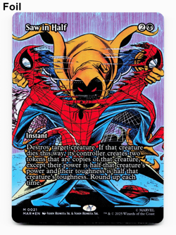 Saw in Half (Borderless) - FOIL - [Marvel Universe Eternal-Legal] MTG NM/M 💀 - Image 1
