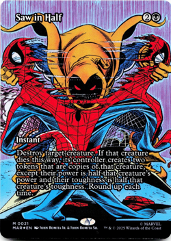 Saw in Half (Borderless) - FOIL - [Marvel Universe Eternal-Legal] MTG NM/M 💀 - Image 3