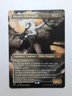 MTG Shadrix Silverquill (STX) Strixhaven Borderless Regular Myhic 280 - Image 1