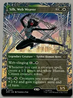 MTG Marvel’s Spider-Man Silk, Web Weaver Legendary Creature RARE REGULAR #0215 - Image 1