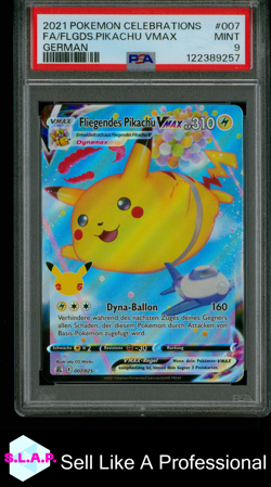 FA/FLGDS.PIKACHU VMAX GERMAN POKEMON CELEBRATIONS 2021 007 PSA 9 - Image 1