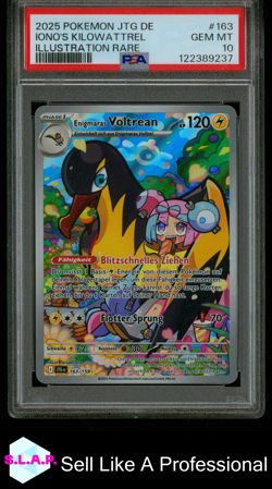 IONO'S KILOWATTREL ILL RARE POKEMON GER JTG DE-JOURNEY TOGETHER 2025 163 PSA 10 - Image 1