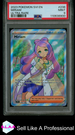 MIRIAM ULTRA RARE POKEMON SVI EN-SCARLET & VIOLET 2023 238 PSA 9 - Image 1