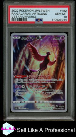 FA/GALARIAN ARTICUNO VSTAR UNIVERSE POKEMON JAP SWSH 2022 182 PSA 10 - Image 1