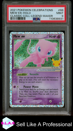 MEW EX-HOLO CLASSIC COLL-LEGEND MAKER POKEMON CELEBRATIONS 2021 88 PSA 9 - Image 1