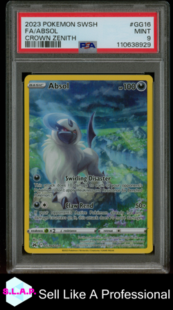 FA/ABSOL CROWN ZENITH POKEMON SWORD AND SHIELD CROWN ZENITH 2023 GG16 PSA 9 - Image 1
