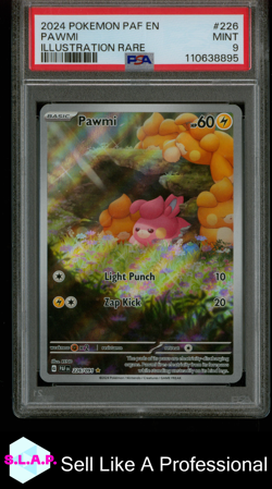 PAWMI ILLUSTRATION RARE POKEMON PAF EN-PALDEAN FATES 2024 226 PSA 9 - Image 1